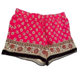 Loft Pink Floral Shorts Size Medium Pull On